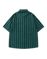 Simple striped short-sleeved shirt