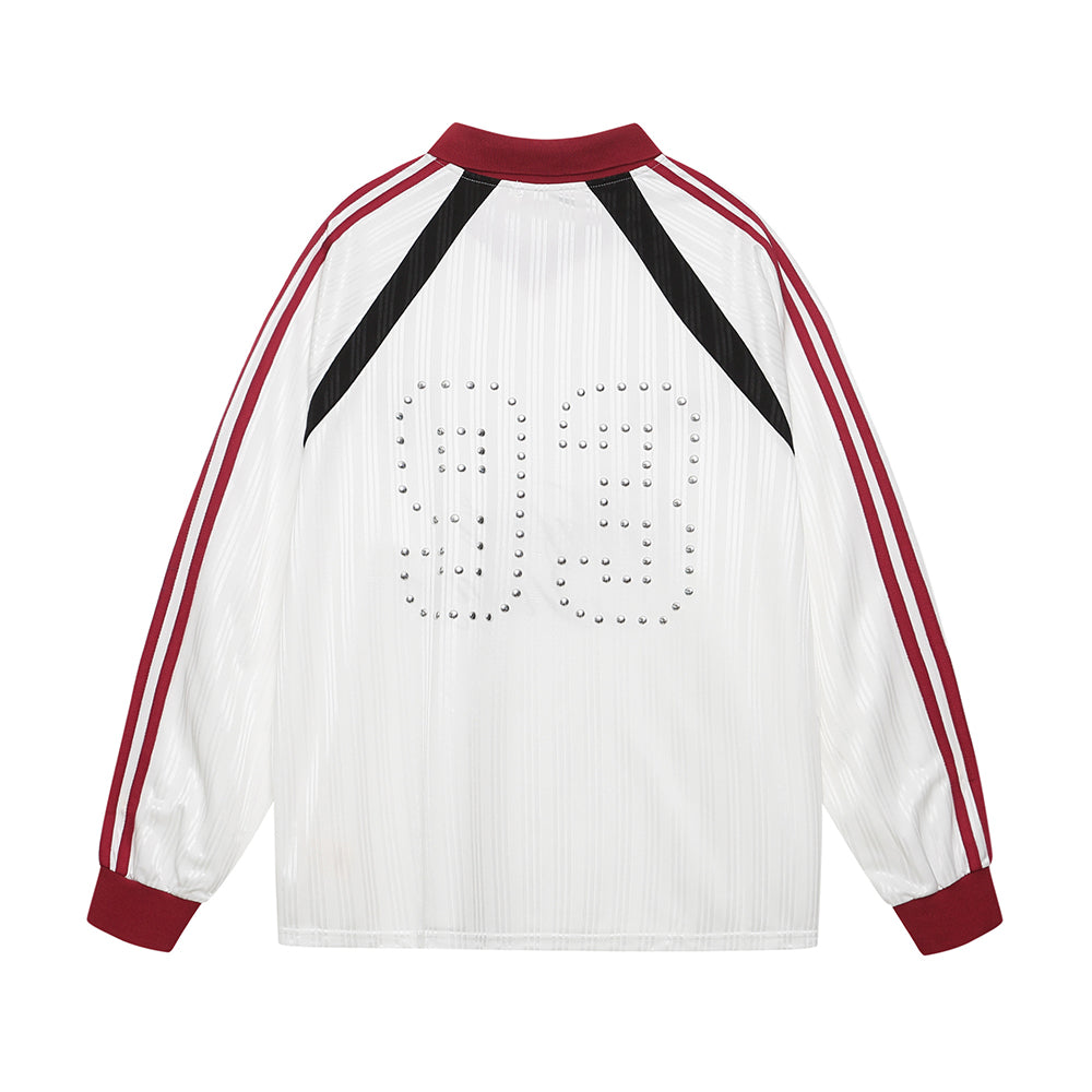Contrast color stitching sweatshirt