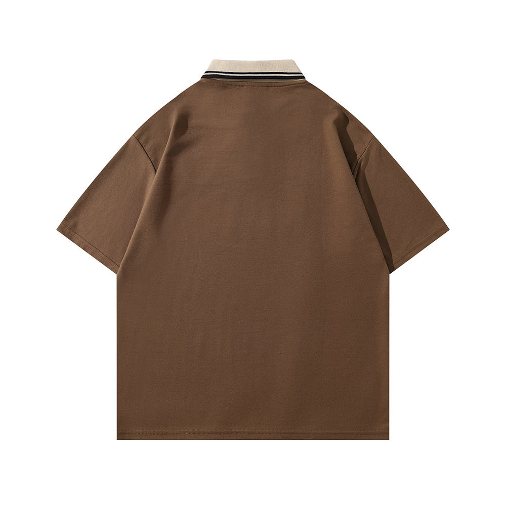 Bear print short sleeves