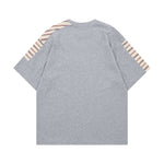 Striped short sleeves