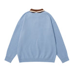 Contrast color mushroom sweater