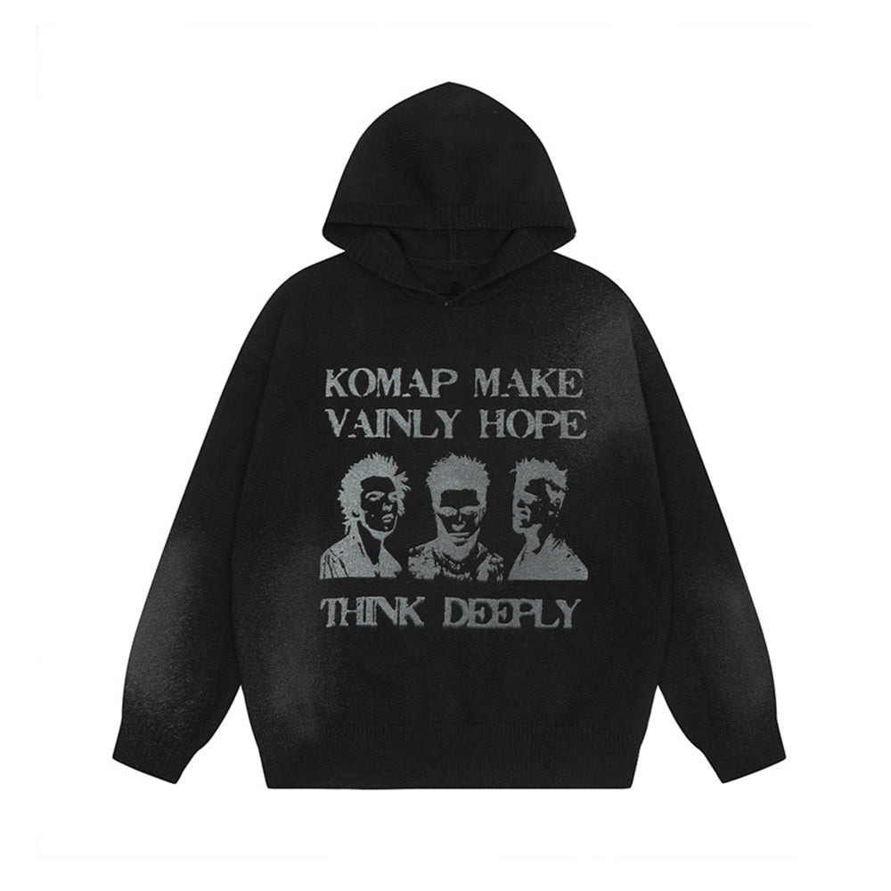 retro avatar hooded sweater