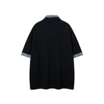 라펠 프린트 반소매