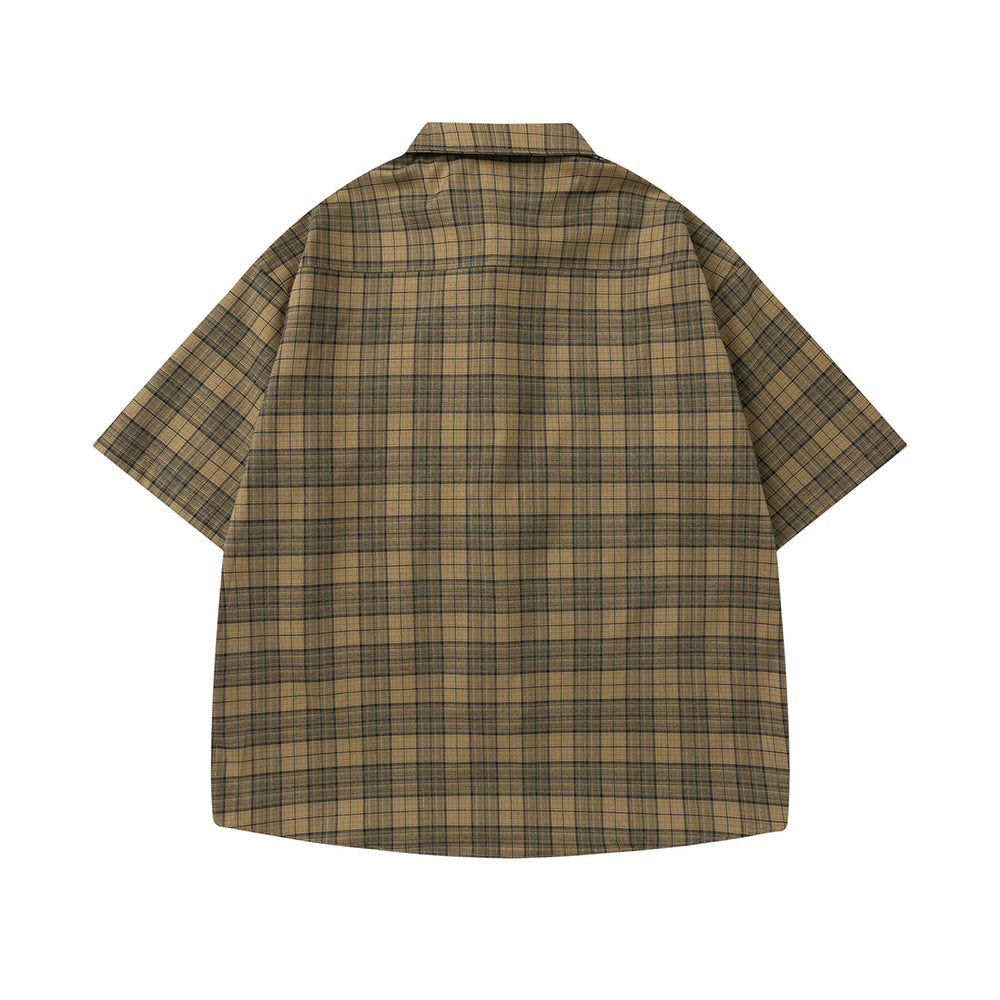 Plaid Couple Short Sleeve Shirt