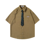 Striped short-sleeved shirt