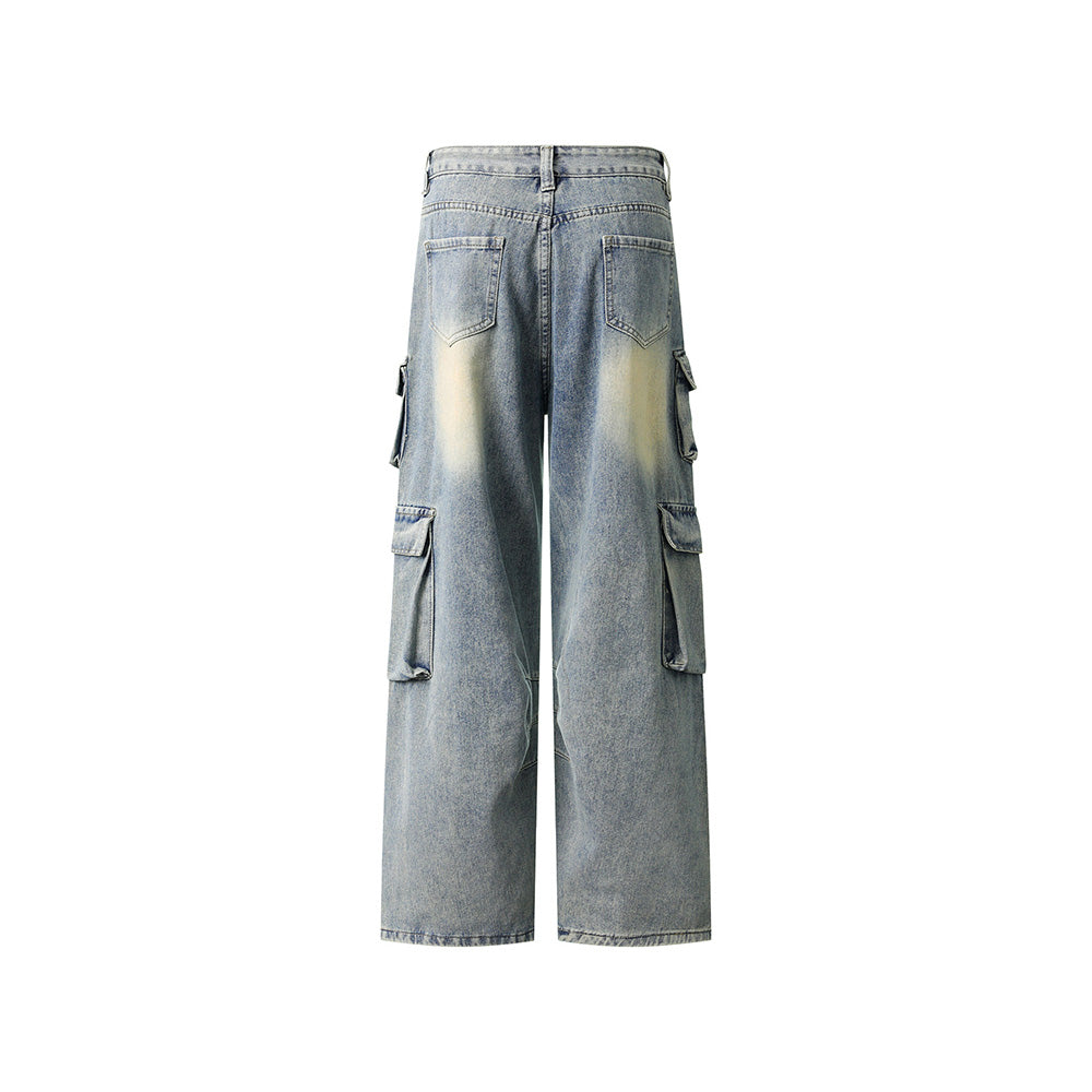 Vintage Multi-Pocket Cargo Jeans