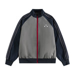 Retro sports style contrast color jacket