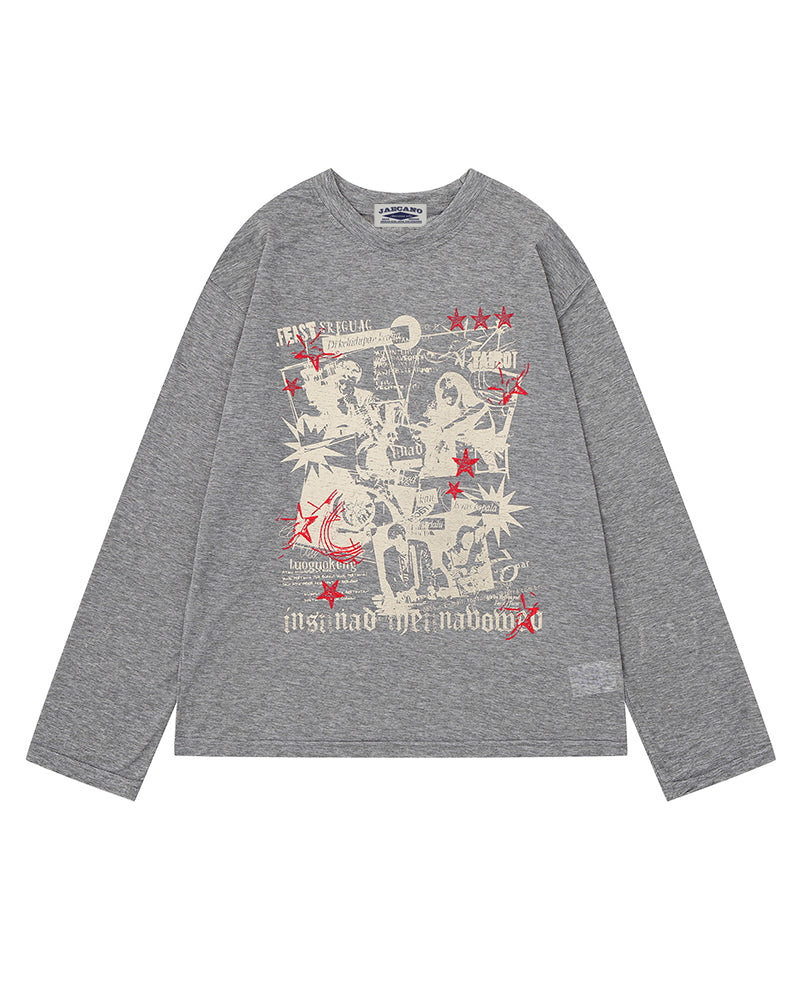 Retro casual versatile long-sleeved shirt