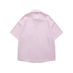 Embroidered plaid short-sleeved shirt