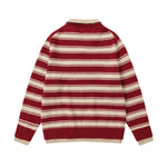 striped polo sweater