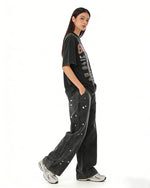 Dip-dye Ink Splatter Wide-leg Trousers