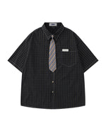 vintage striped short sleeve shirt