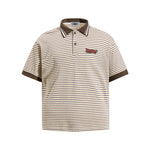 復古撞色條紋短袖