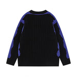 拼色愛心圓領針織衫