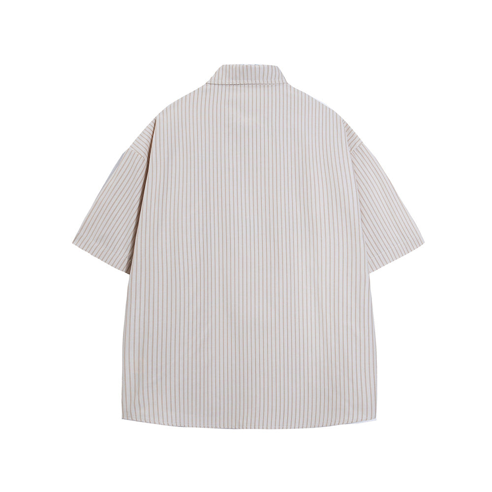 Vintage Stripe Badge Short Sleeve Shirt