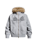 distressed zipped jacket