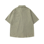 簡約格紋短袖襯衫