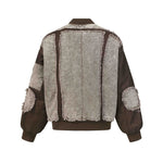 Unique color-blocked patchwork jacket