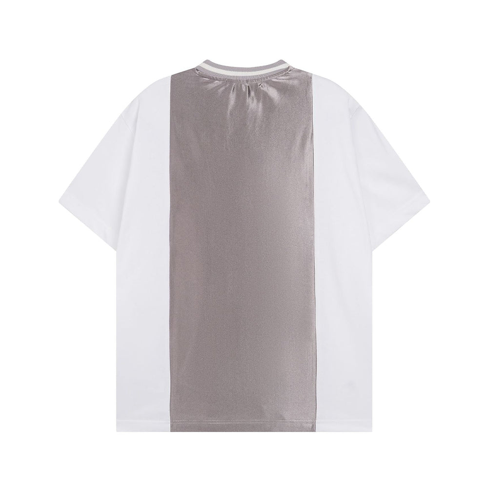 Simple contrast color short sleeves