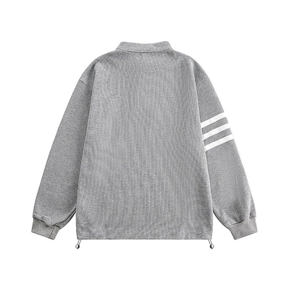 Waffle three-stripe sweatshirt