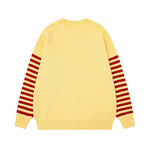 Color-blocked striped puppy sweater