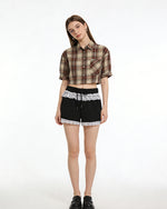 레이스 장식 반바지