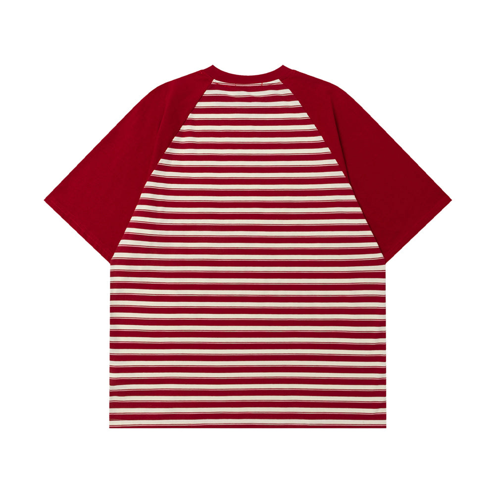 Retro contrast color cute kitten short sleeves