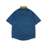 花卉貼布短袖襯衫