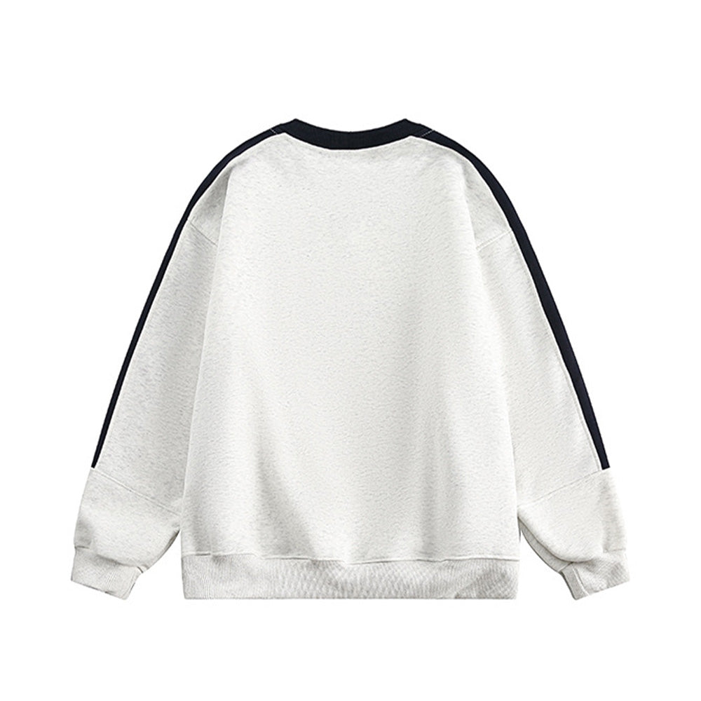 Retro contrast color sweatshirt