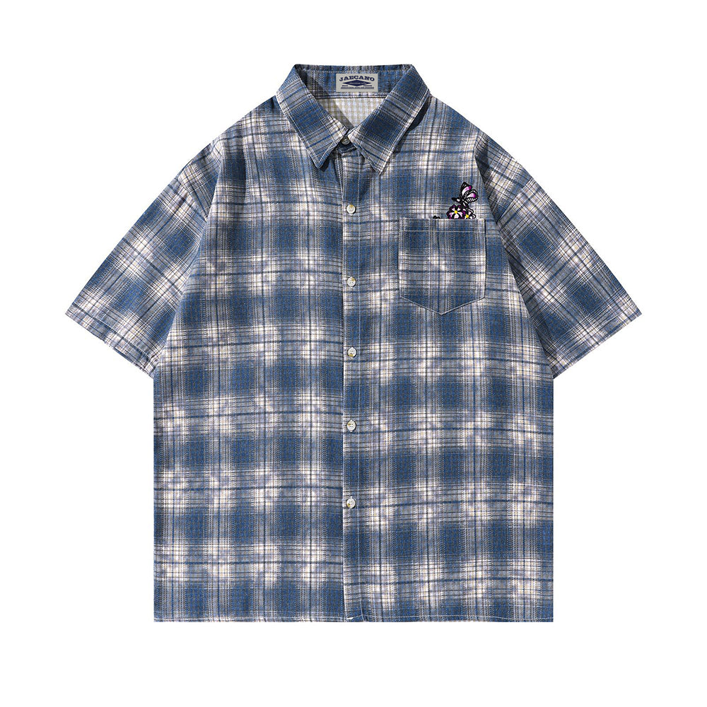 Vintage Plaid Short Sleeve Shirt