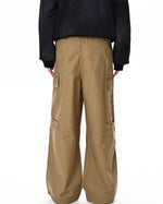 Retro distressed large pocket cargo pants