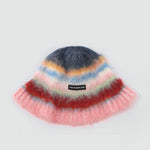 復古彩虹條紋百搭帽