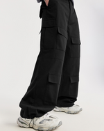 休閑口袋工裝褲