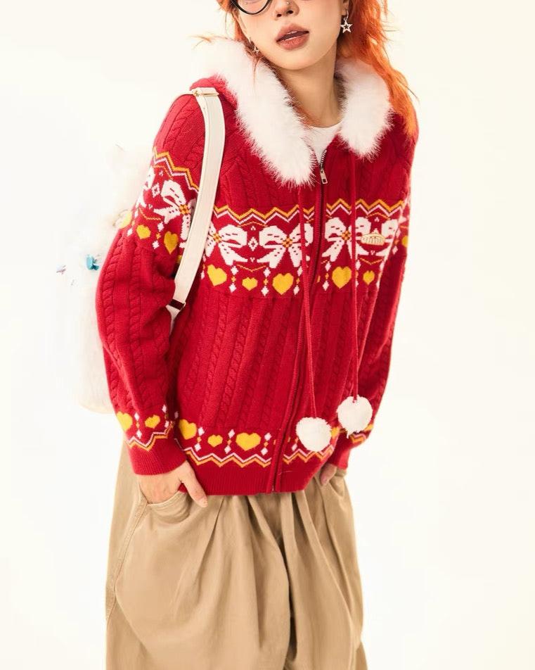 Retro Christmas Cardigan Sweater