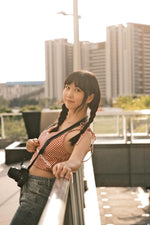 Retro plaid lace suspenders (women's)