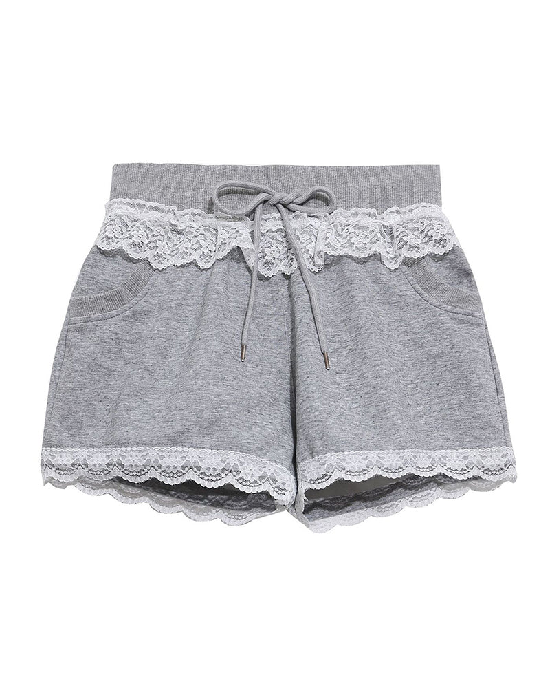 레이스 장식 반바지