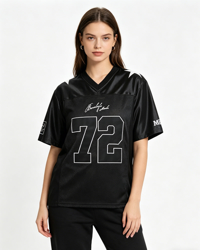 Spliced ​​sports short sleeves