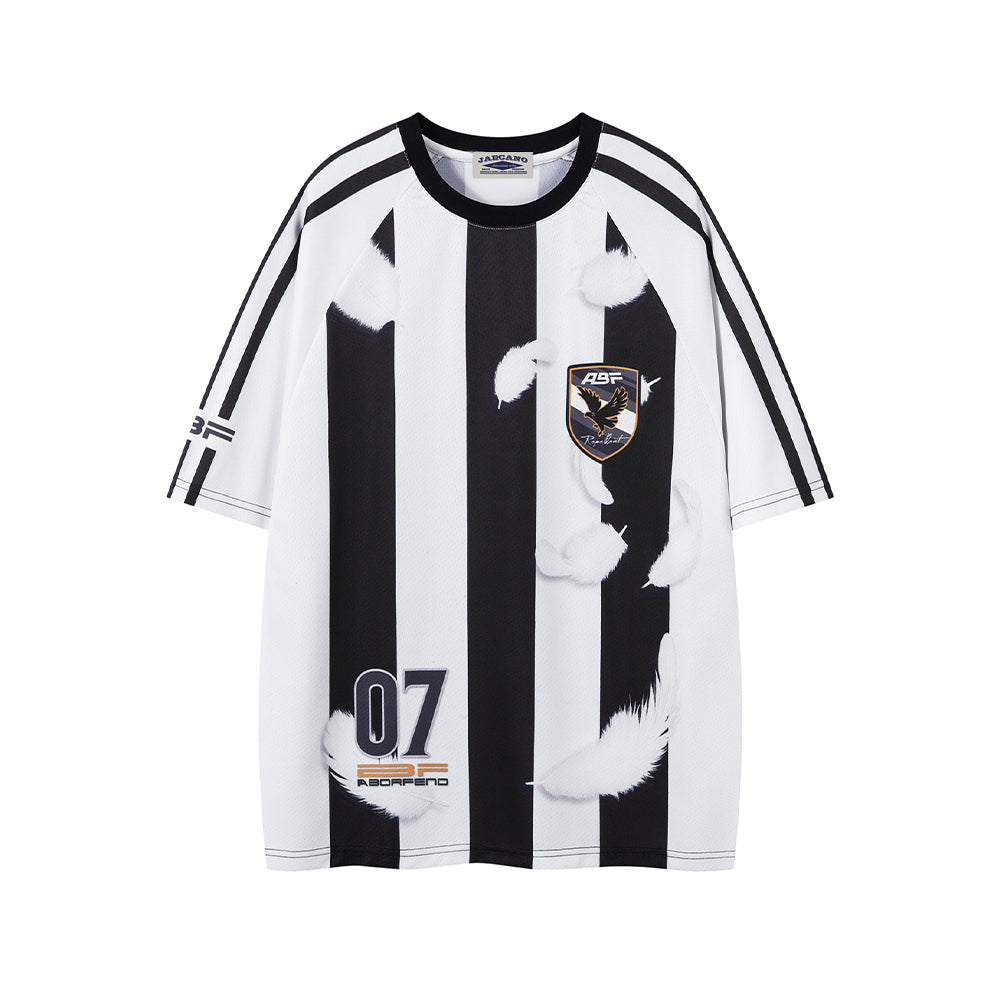 Vertical striped couple short sleeves
