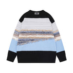 patchwork contrast color sweater