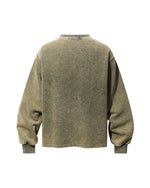 Retro distressed casual sweatshirt