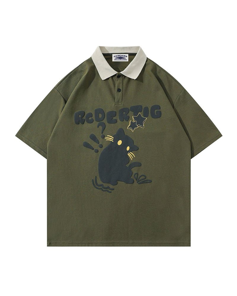 美式復古小貓咪短袖