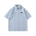 Striped short-sleeved shirt