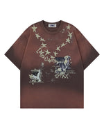 Distressed star short sleeve