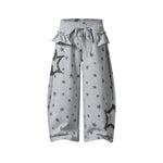 拼接撞色休閑褲