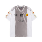 심플한 대비 컬러의 반팔