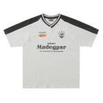 Retro contrast short sleeves