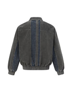 Contrast color patchwork casual jacket