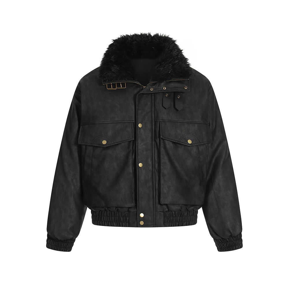 Simple and versatile lapel cotton coat