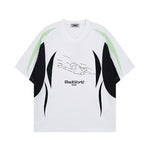 레트로 콘트라스트 반소매