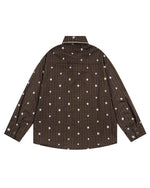 Star-patterned long-sleeved shirt